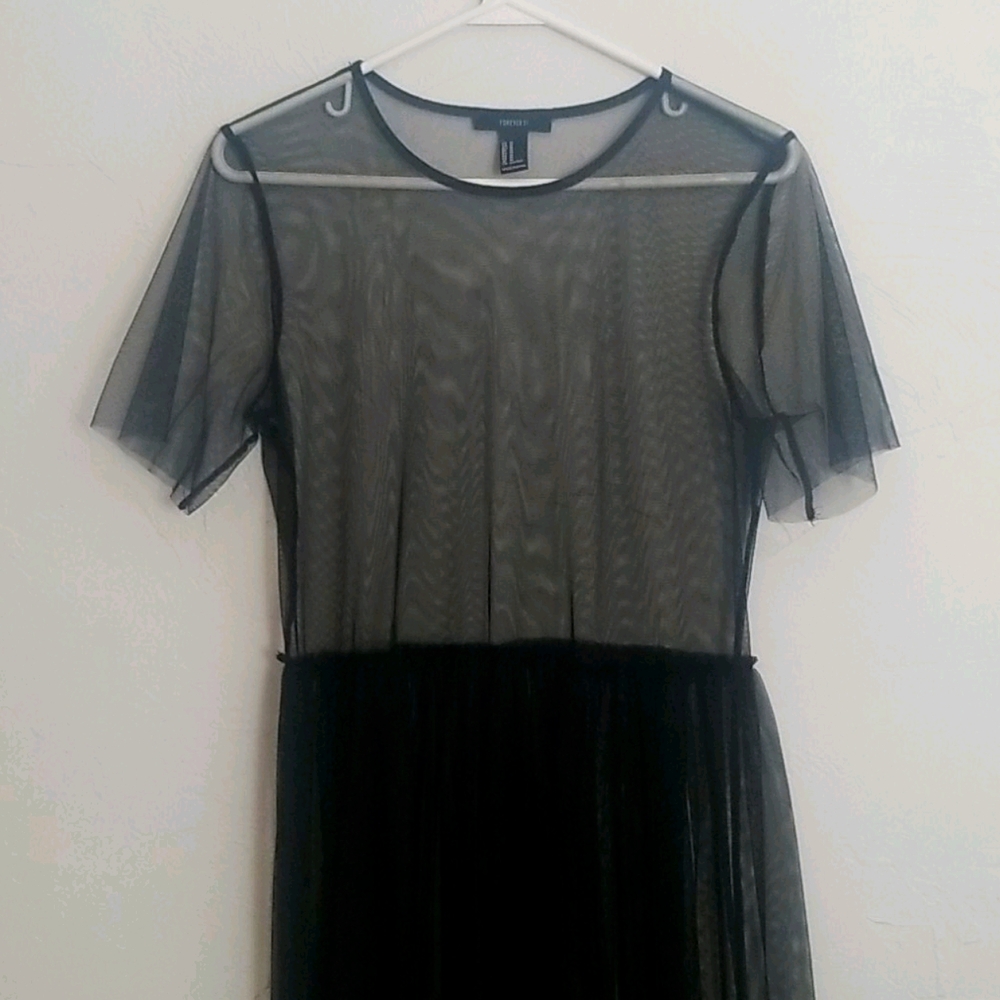 Black Mesh Dress.